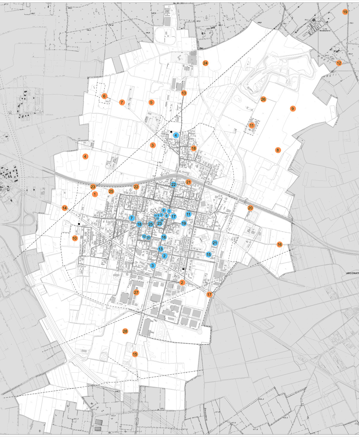 Comune di Buscate - Mappa delle Zone e istituzioni locali